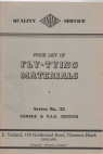 PRICE LIST OF FLY TYING MATERIALS, Series No. 33, Canada & U.S.A. Edition